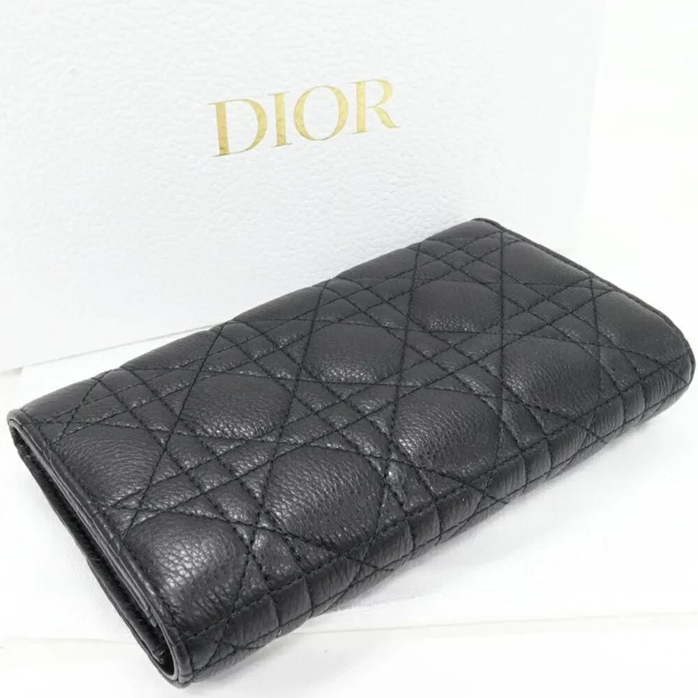 Dior Dior Caro Calfskin Long Wallet